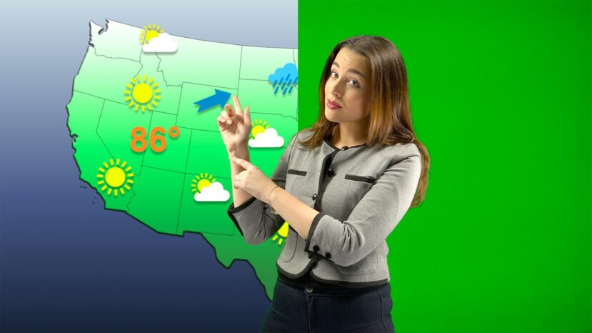 Green Screen, Chroma Key, TV Weather News