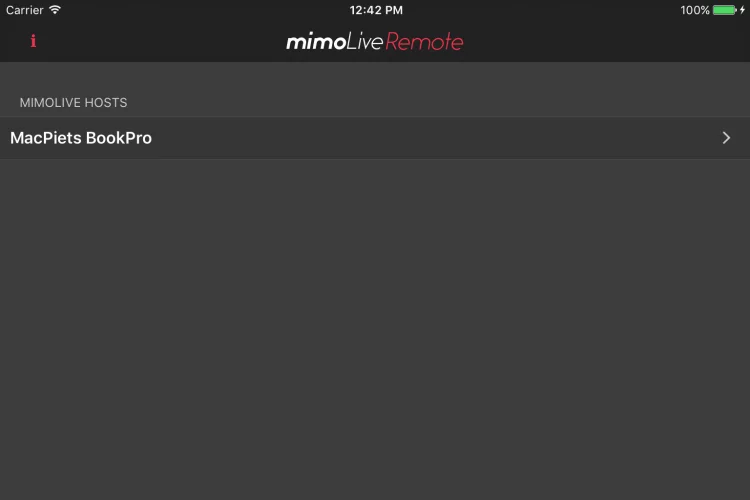 원격 제어 표면 | MimoLive®