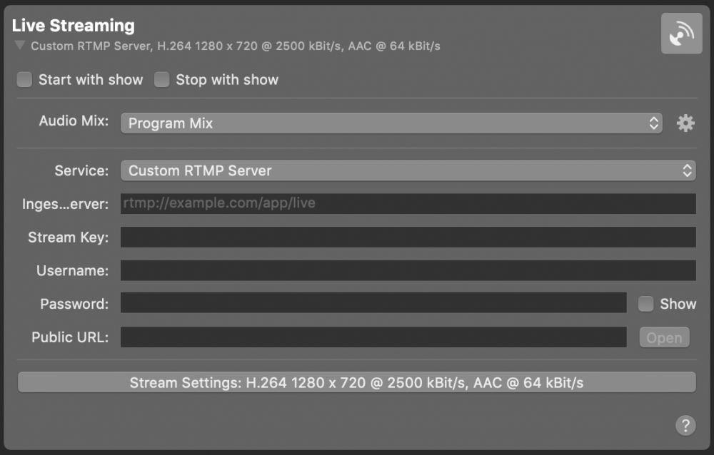 Enabling Multiview for a  Livestream 