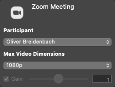 Dimensions de la vidéo Zoom Meeting Source