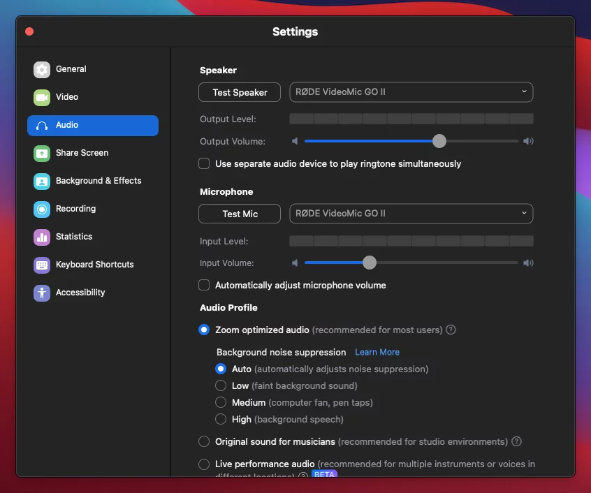 Cambiar la configuración de las reuniones de Zoom