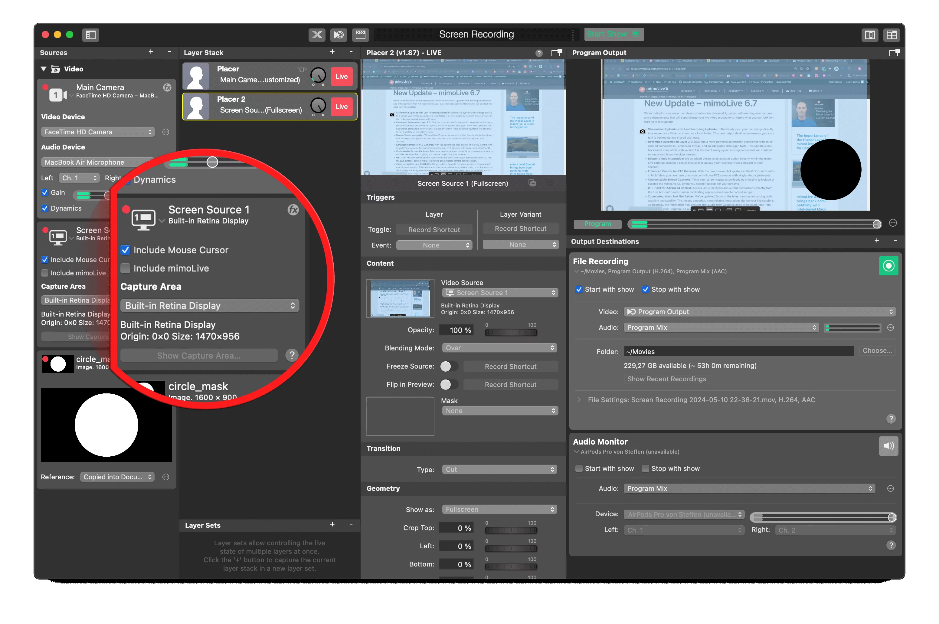 screen recording