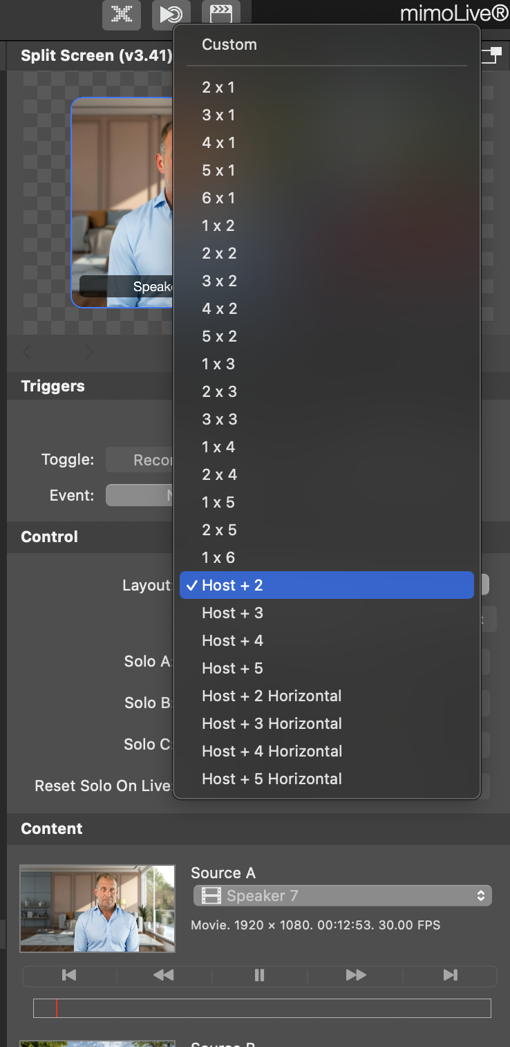 Split Screen Layer | mimoLive®