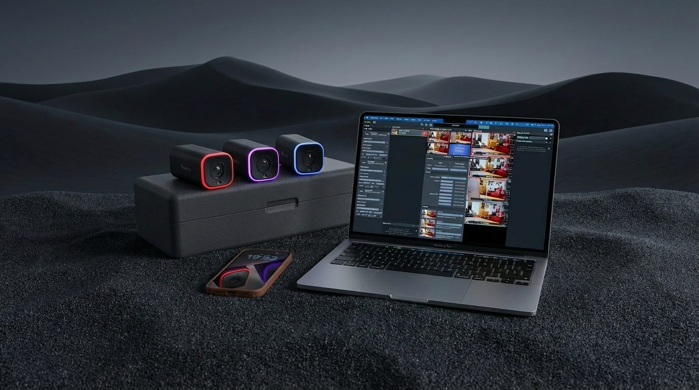 Wireles Mobile 3 摄像机实时视频制作设置